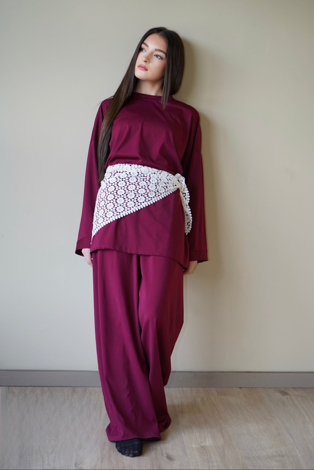 Burkini classy BURGUNDY