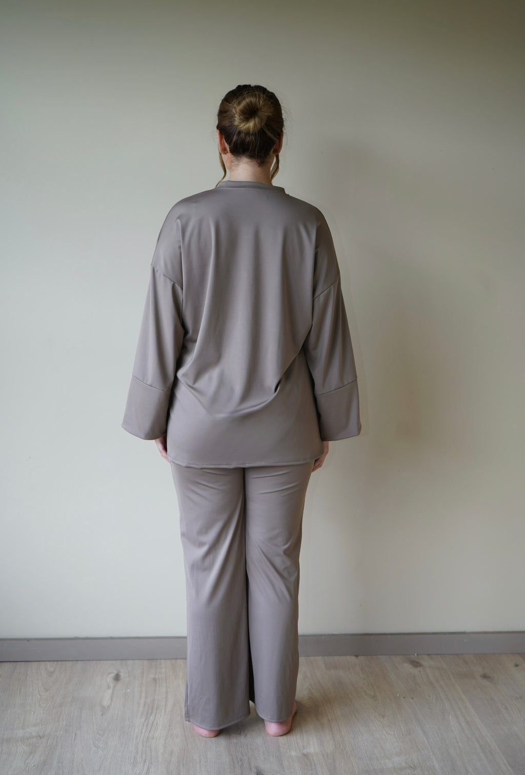Burkini classy BICOLORE JAUNE X TAUPE