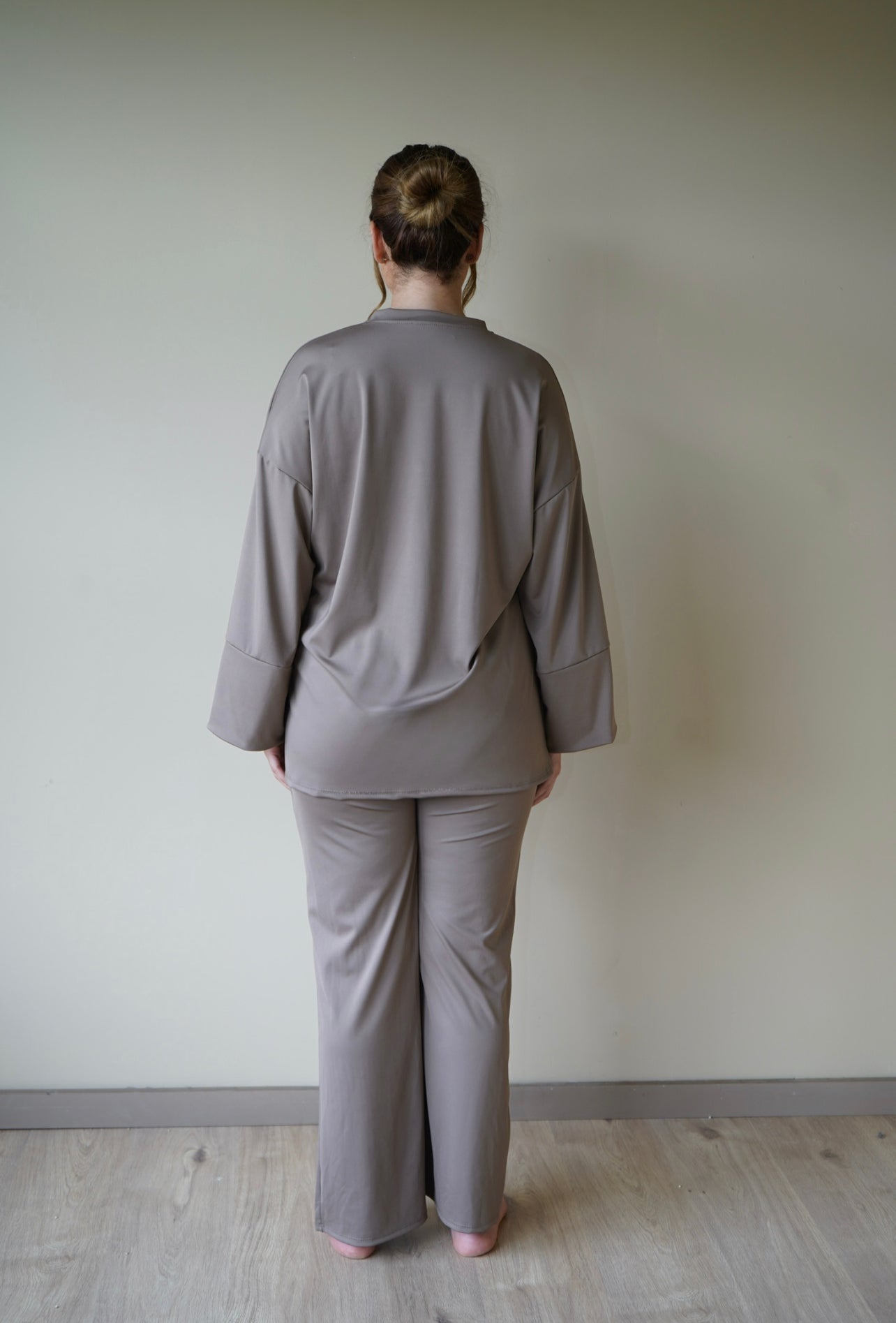 Burkini classy BICOLORE JAUNE X TAUPE